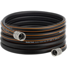 Giraffe v?rkt?j Leder slange 12ft x 5/8"""" Brugerdefineret l?ngde Heavy Duty No Bink Fleksibel Gummi Haveslange L?kaget?t vandslange med hun til h