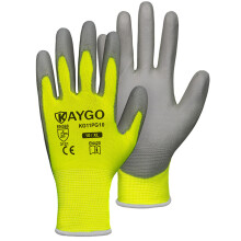 Safety Work Gloves for Men and Women PU Coated 60 Pairs Seamless Knit Glove with Thin Polyurethane Coated Smooth Grip on Palm&Fingers Ideal for