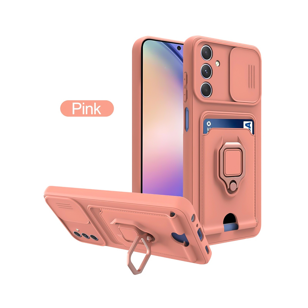 (, A33 5G) Luxury Camera Push Window Case For Samsung Galaxy Pink 931288372537