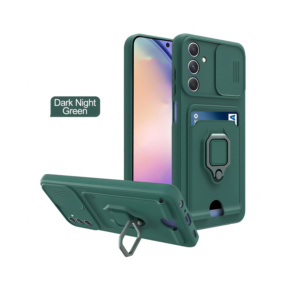 (Dark A15 5G-A15 4G) Luxury Camera Push Window Case For Samsung Galaxy Green 931288372827