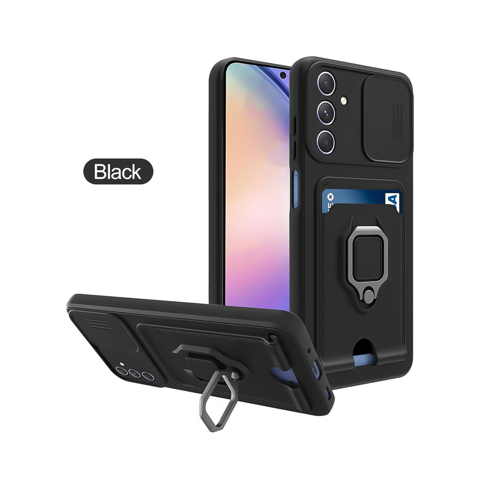 (, A14 5G-A14 4G) Luxury Camera Push Window Case For Samsung Galaxy Black 931288373350