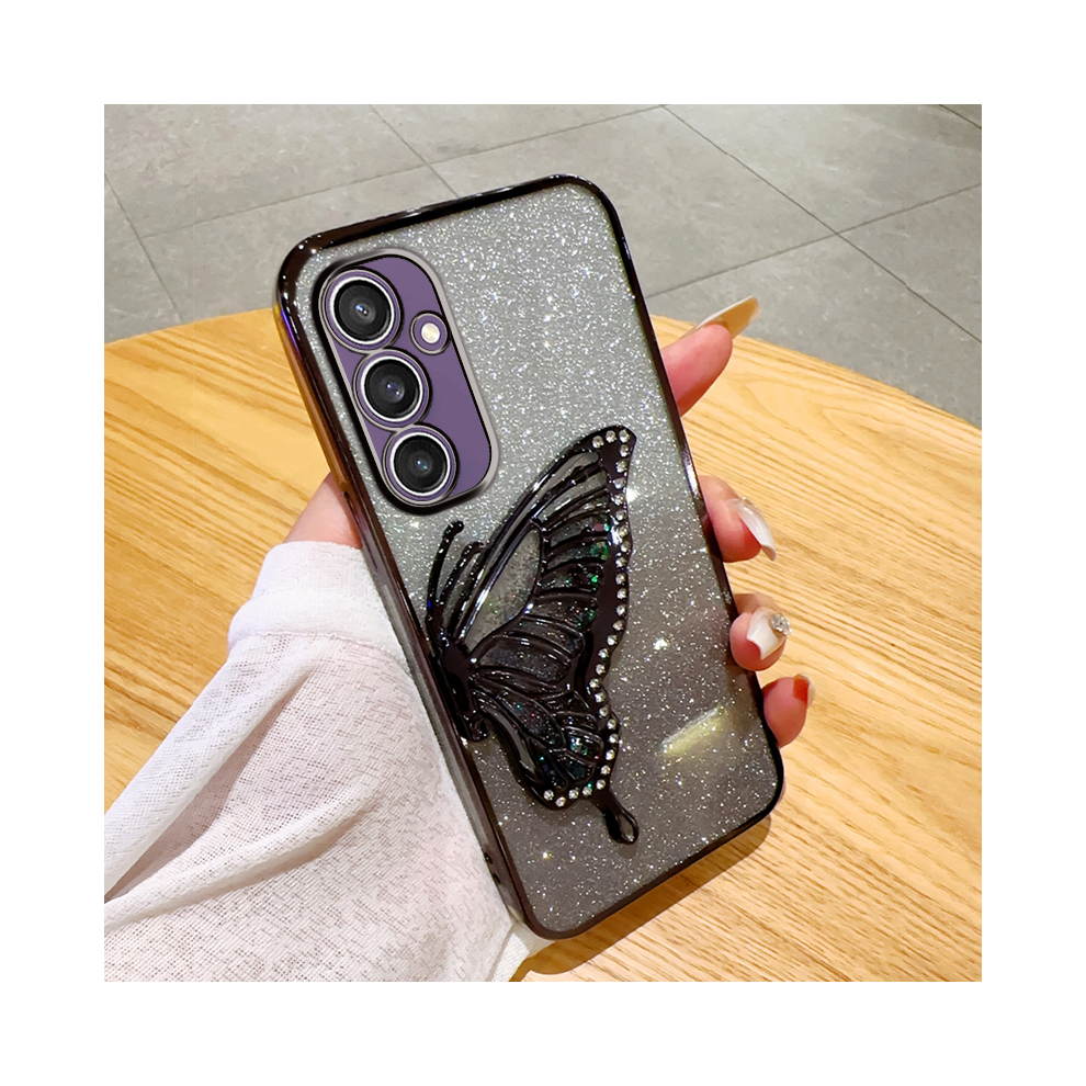 ( With Lshd, Samsung S20 Fe) S24 Gradient Glitter Butterfly Quicksand Phone Cas Black 931288373961