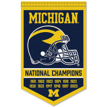 Michigan Team University Wolverines 12 Time 12x Football National Champions Banner