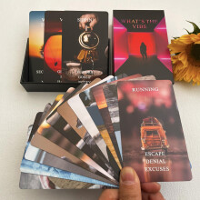 Jrskvaro What's The Vibe Oracle Cards Deck Oracle Cards for Beginners Oracle Deck Used for Career and Life Relationships Twin Flame Soulmate Karm