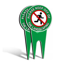 Yard Signs Bitte halten Sie sich vom Landschaftsbau-Schild fern, reflektierendes Metallschild, Bitte halten Sie sich vom Landschaftsbau-Schild fern, 6