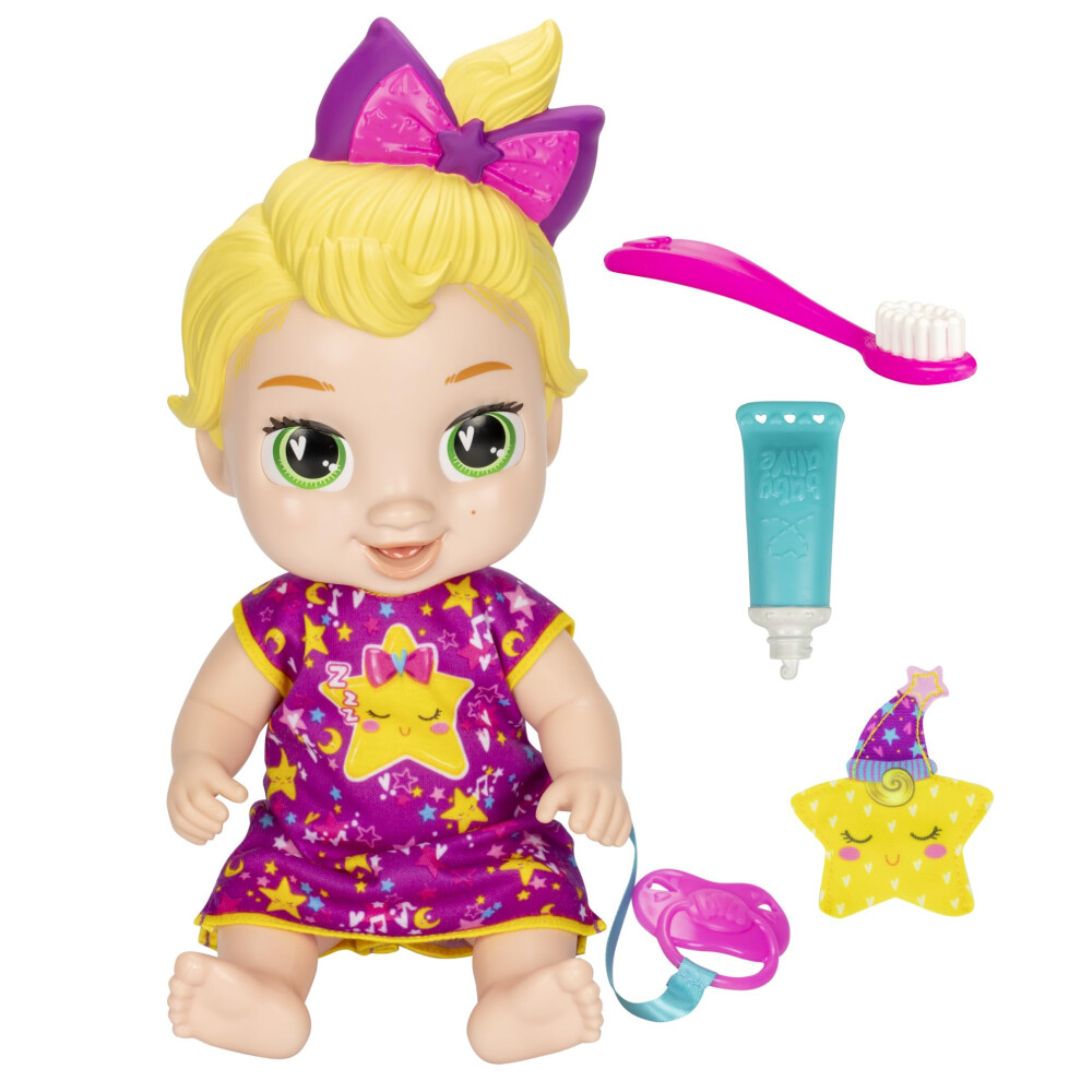Baby Alive Lil Dreamer Lala Googoo Sleepy Baby Doll Set Blonde Hair Fun Sleepover Theme Preschool Toys For Girls & Boys 3 Years & Up