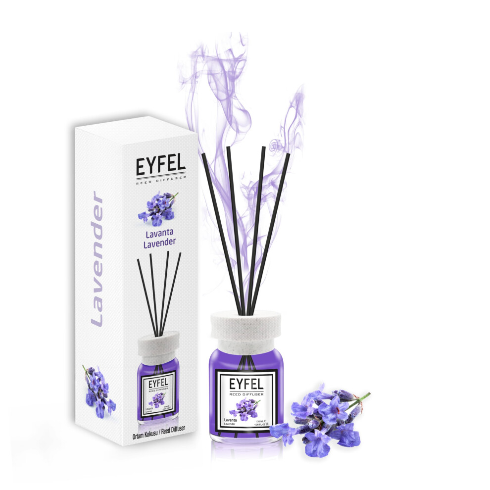 EYFEL Reed Diffusers for Home - Lavender Reed Diffuser Set 4.05 fl oz Oil Diffuser Sticks  Bathroom Diffuser  Home Fragrances  Scented Sticks  Home D?