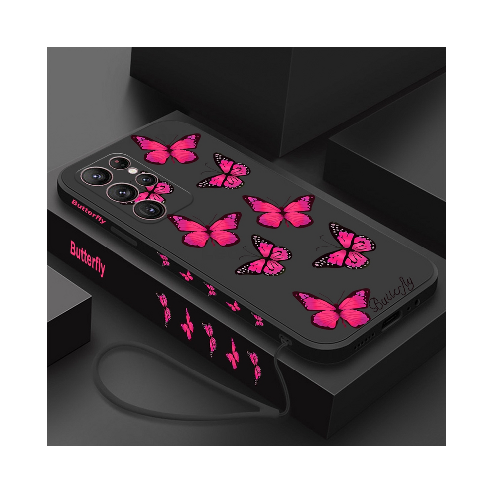 (07, S22 Ultra) Butterfly Flower Case For Samsung Galaxy S22 S24 U 931288433801