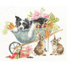 Bothy Threads - Sleeping On The Job Counted Cross Stitch Kit 34cm by 28cm White Animal Themed Adult
