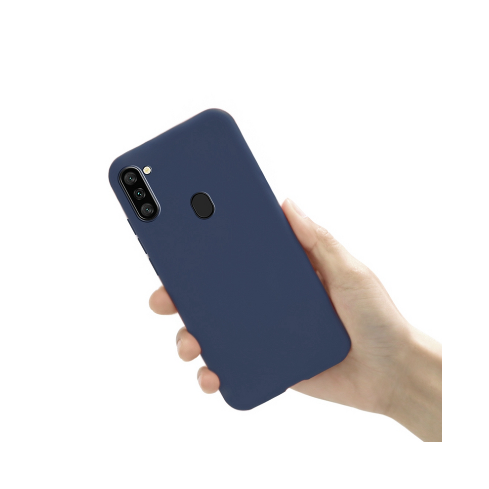 (Dark Samsung M11) Candy Color Soft Cases For Samsung Galaxy A11 Case Blue 931288453779