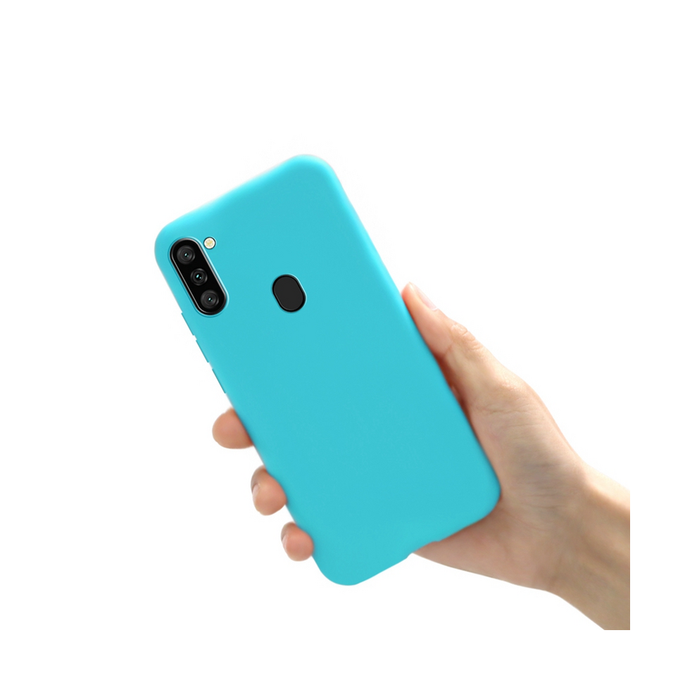 (Sky Samsung M11) Candy Color Soft Cases For Samsung Galaxy A11 Case Blue 931288453809