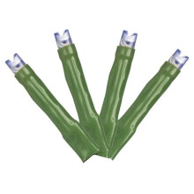 Vickerman X17G245 144 Light x 24 ft. Cluster LED Christmas Light Set with Green Wire, Cool White