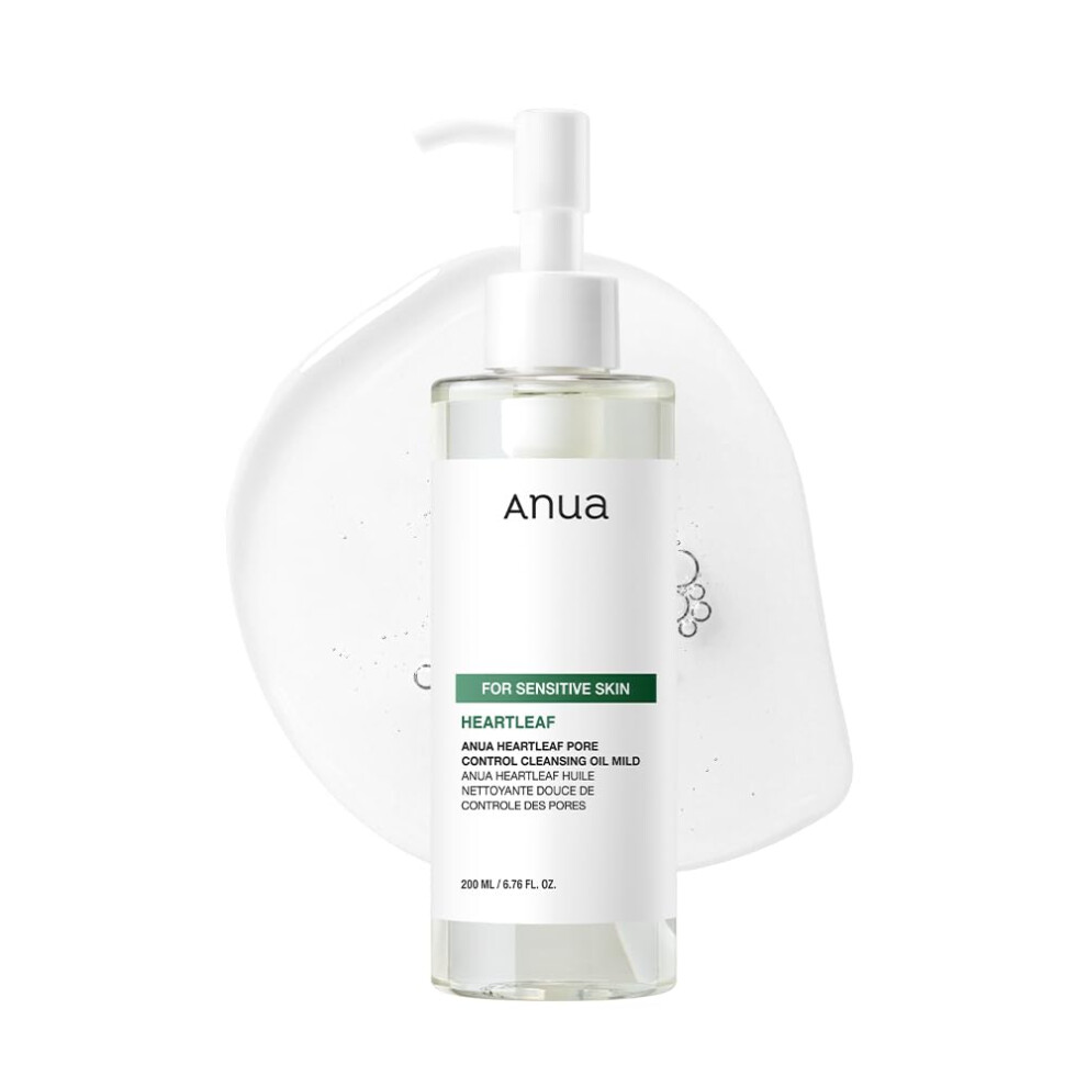 Anua Heartleaf Pore Cleansing Oil Mild Sensitive Skin Face Wash Oil Cleanser For Face Makeup Blackhead Remover Korean Skin Care Non-Comedoge