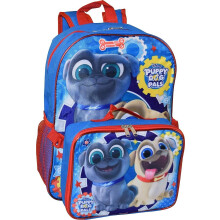 Ruz Disney Junior Puppy Dog Pals Kinder-Rucksack, 40,6 cm, mit abnehmbarem Lunchbox-Set, gro