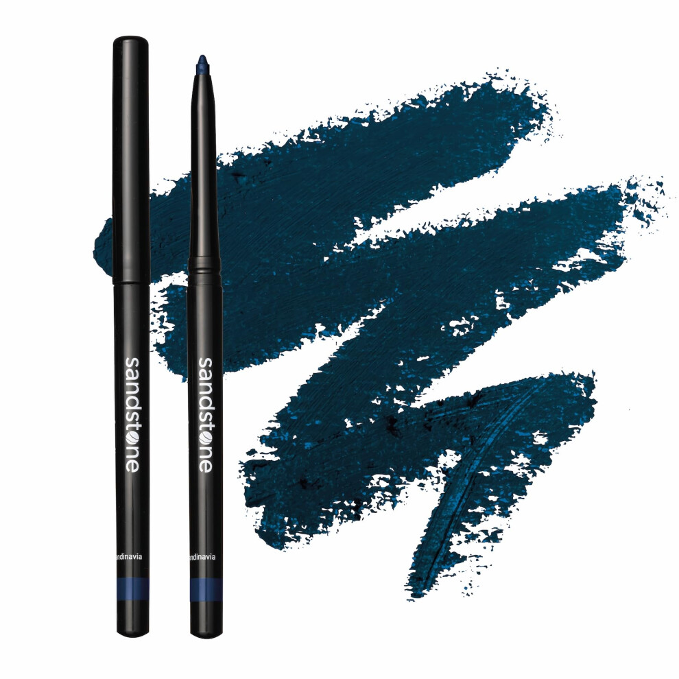 Sandstone Scandinavia Blue Waterproof Eyeliner Pencil - Vegan Hypoallergenic Eyeliner for Sensitive Eyes - Smudge Proof Gel Eyeliner Blue - Anti-Aging-image-OPC-PGF87WQ-NEW