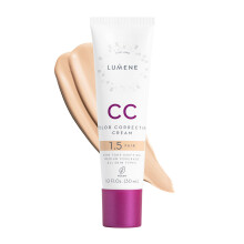 Lumene Color Correcting CC Cream - Lätt Foundation med Medium Täckning - Rodnadsreducerande Makeup