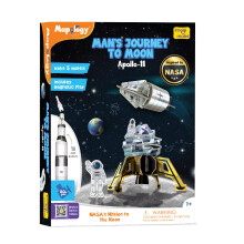Imagimake Mapology Man's Journey to Moon | NASA Mission Apollo 11 | Rocket & Satellite Model Making Set | Space Toys for ages 8-13 | Educational Scien