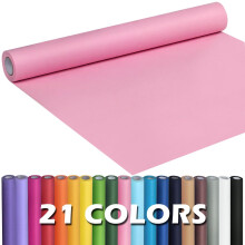PerkHomy Light Pink Kraft Paper Roll 17.5 x 960 80' for Gift Wrapping Bouquet Flower Kids Art Painting Craft Writing Packaging Shipping 80GSM 55LB Lig
