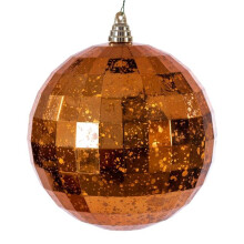 Vickerman MC240918 8 in. Burnish Orange Mirror Mercury Ornament