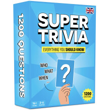 Super Trivia Games for Adults with 1200 Questions - Fun Board Game with Trivia Cards - Trivia Game for Family with Teens and Adults - Fun Party Games