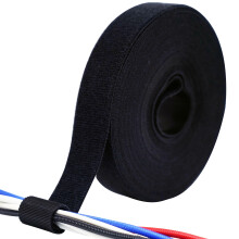 ECOHomes 1 Inch x 30 FT Cable Ties Wrap Double Sided Hook And Loop Straps Roll Tape Self Gripping Strips for Cable & Cord Management Home & Office O