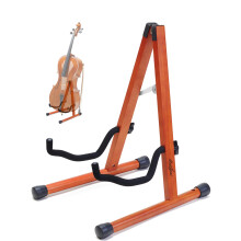 Stojan na violoncelo Musbeat, A-rám, stojan na violoncelo s držiakom na slácik pre violoncelo, rucne vyrobený drevený stojan na violoncelo s pols