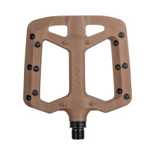 Funn Taipan Glass Fiber Reinforced Thermoplastic Bike Pedals with 9/16-inch CrMo Axles and Shin-Friendly Pins for MTB/BMX/Urban/Gravel Riding (Brown)