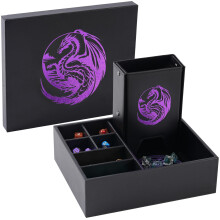 SOAR FORGE DICE TRAY OCH DICE TOWER FR DND - All -In -One Tray Storage & Large Tower For Slumpmssiga rullar - Lagrar DICE fr D&D Mini's ETC Pe