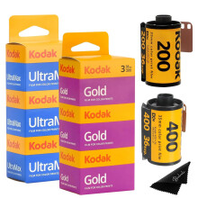 Kodak Ultramax 400 35mm Film 3 Pack & Kodak Gold 200 35mm Film 3 Pack Bundle (6 Total Rolls) 36EXP fr 35mm Film Camera 35mm- Kodak Film- Balveli