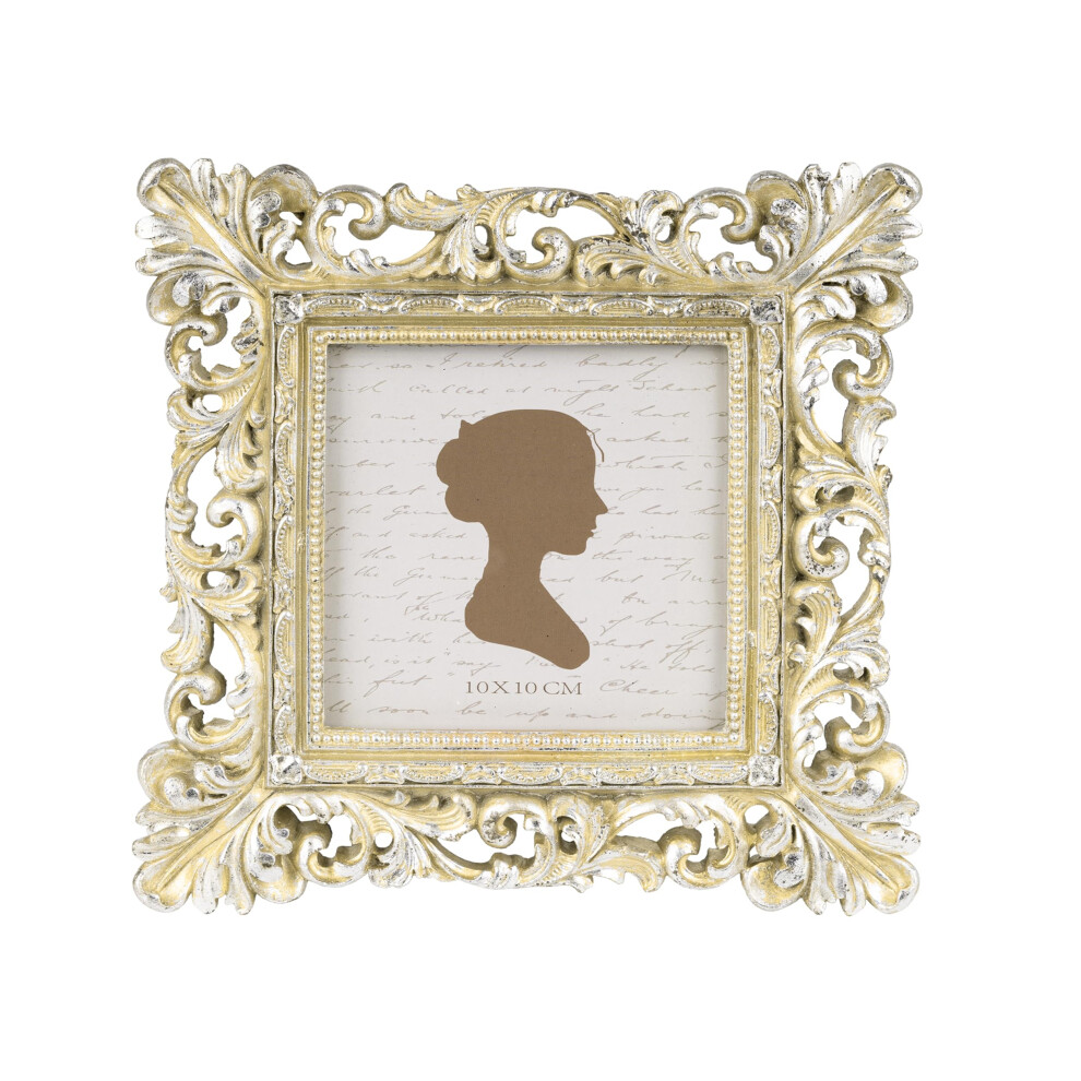 Zonovergoten Sunlit Vintage Picture Frame 4X4 Inch Luxury Antique Square Photo Frames With Glass Front Photo Display Tabletop Wall Hanging Gift Ideas Antique