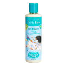 Balsamo per bambini Childs Farm per capelli ricci e secchi. Il balsamo Coco-Nourish contiene una fragranza meravigliosa che non irrita la pelle s