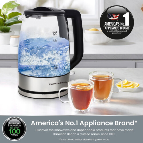 Hamilton Beach Hamilton Beach HB5826G 1.7L Illuminating Glass Kettle 2