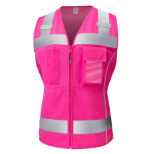 KAYGO High Visibility Women Safety Vest 8 Pockets Reflective vest with adjustable waist line Slim Fit ANSI Compliant KG0118 Medium