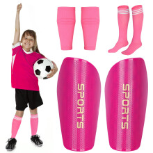 Voetbal scheenbeschermers voor kinderen jeugd volwassenen scheenbeschermers set met scheenmouwen en lange voetbalsokken voor jongens meisjes dames li