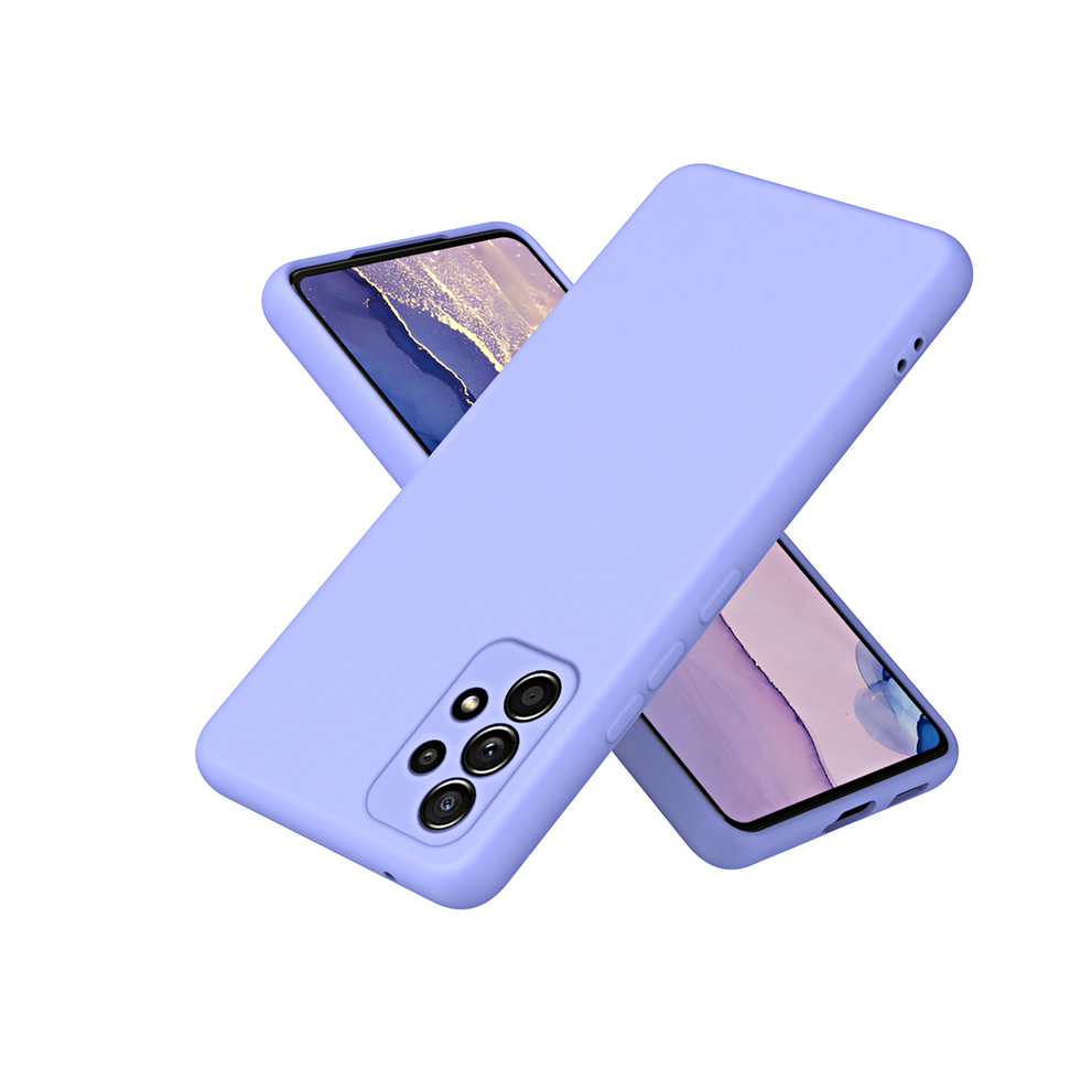 (Light A22 5G) Solid Silicone Protect Case For Samsung Galaxy A13 Purple 931288522567