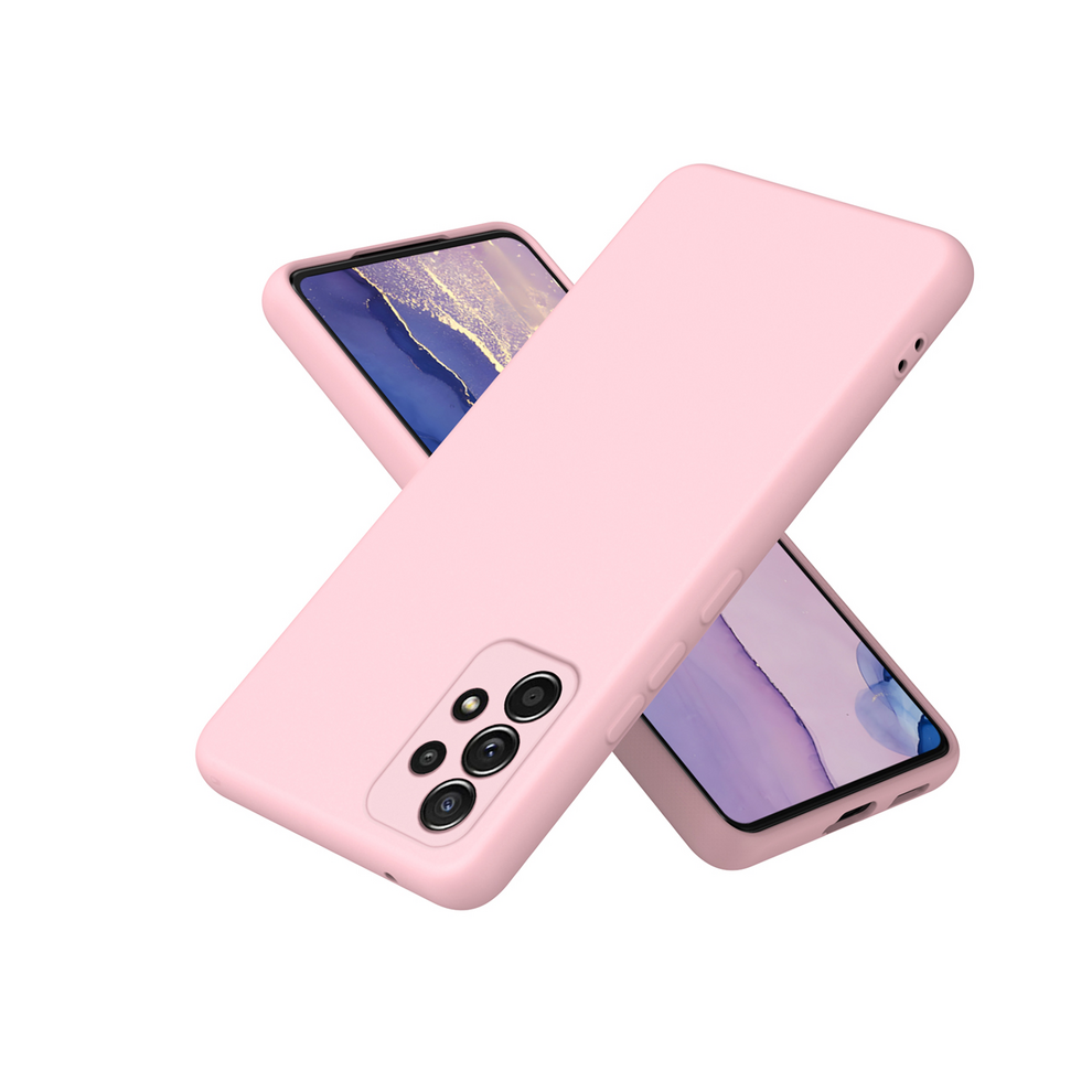 (Lightpink, A13 5G) Solid Silicone Protect Case For Samsung Galaxy A13 931288522703