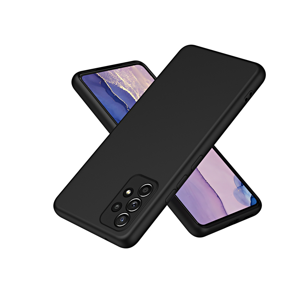 (, A22 5G) Solid Silicone Protect Case For Samsung Galaxy A13 Black 931288522987