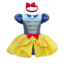 Tutina da principessa per neonata Dressy Daisy, con fascia per capelli, per Halloween, compleanno, festa, abiti eleganti, taglia 0-3 mesi, giallo 295