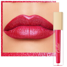 Oulac Red Lip Gloss Metallic Shine Lipstick for Women Long Lasting Waterproof High Impact Lip Color Smooth Aslo for Eyeshadow 3D Metallic Fini
