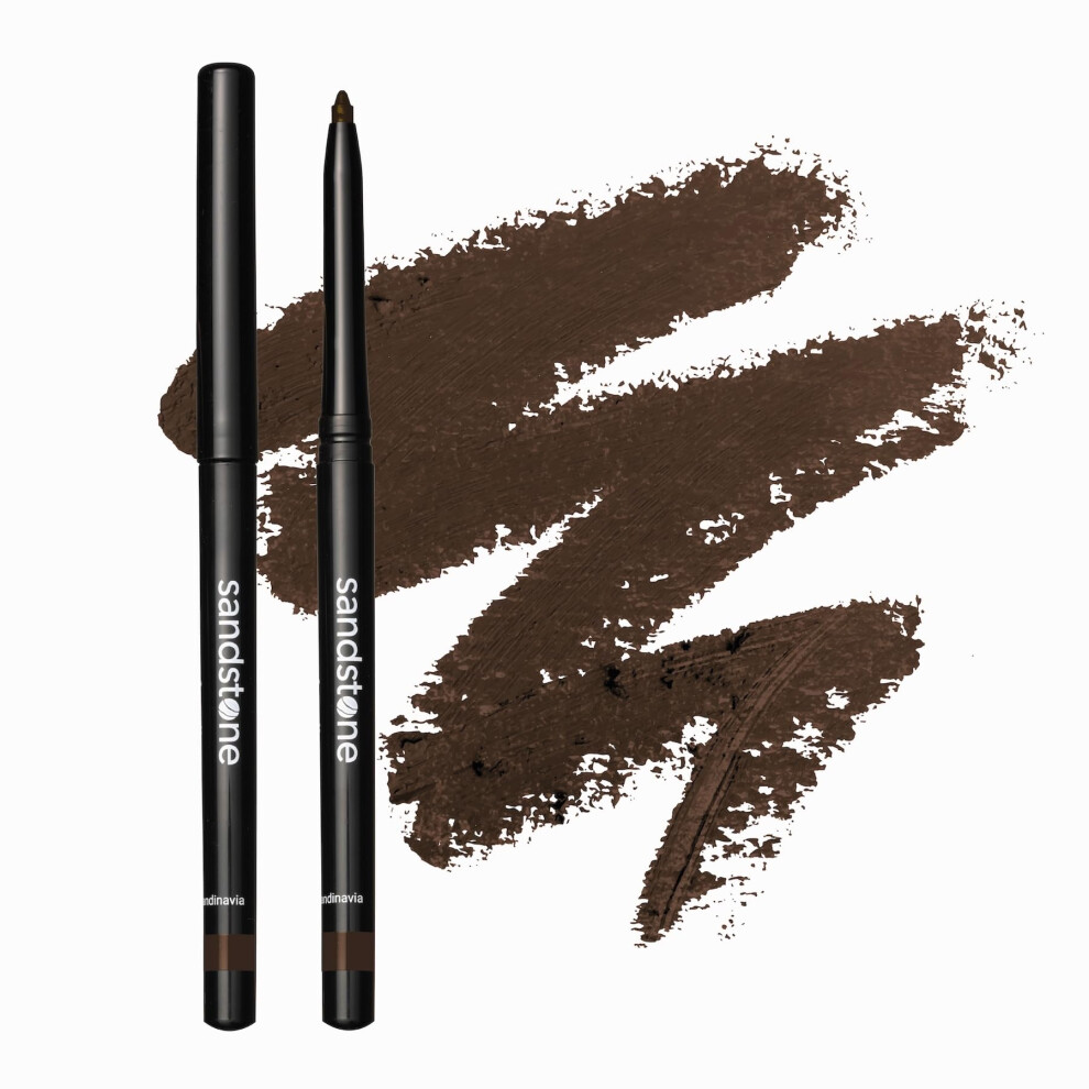 Scandinavi Brown Sandstone Scandinavia Waterproof Eyeliner Pencil - Vegan Hypoallergenic Eyeliner For Sensitive Eyes - Smudge Proof Gel Eyeliner - Anti-Agi
