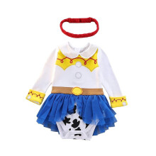 Dressy Daisy Baby Meisjes Cowgirls Prinses Onesie Kostuum Romper Halloween Verjaardag met Hoofdband 0-3 Maanden