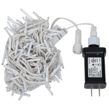 Vickerman X17W241 144 Light x 24 ft. LED Christmas Cluster Light Set with Wire, Warm White