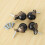Pacote com 4 rodas de 2 polegadas com haste de rodízio de esfera com soquetes, giratório antigo vintage para móveis, sofá, cadeira, gabinete 8