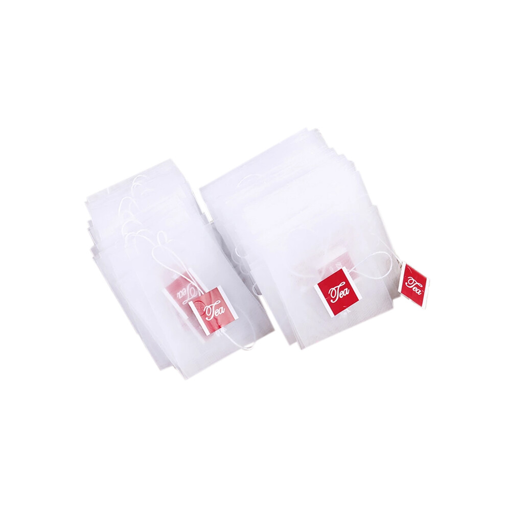 Kopinma 100Pcs Tea Bag Infuser With String Heal Seal 7 X 6Cm Sachet Filter Paper Nylon Teabags Empty Bags