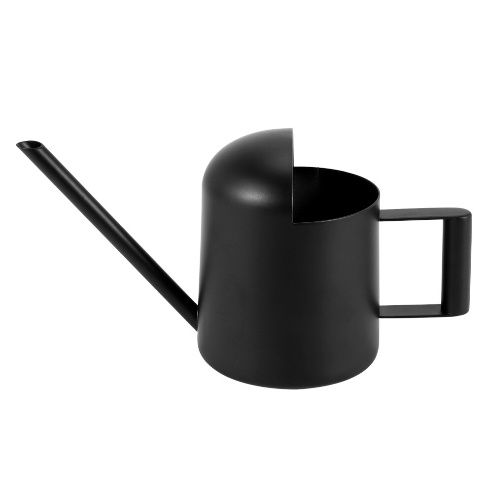 Mini arrosoir 300 ml en acier inoxydable noir à long bec pour plantes de jardin