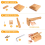 Tortilla Press10 Inch Roti Maker με πλάστη Μεγάλο ξύλο μπαμπού 50 τεμαχίων χαρτί περγαμηνής 8