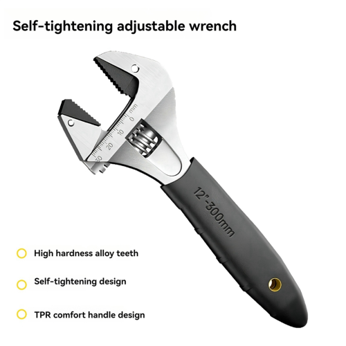 Ratchet Adjustable Wrench Self-Tightening Multi-Function Large Opening Bathroom 8 Inches 2