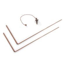 2Pcs Varas de Radiestesia de Cobre Vara de Adivinhação Espiritual Flexível Espírito com Pêndulo Pingente