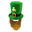 Ανδρικά . Patricks Day Green Shamrock Leprechaun καπέλο με στολισμό στολή και αξεσουάρ με μουστάκι 1