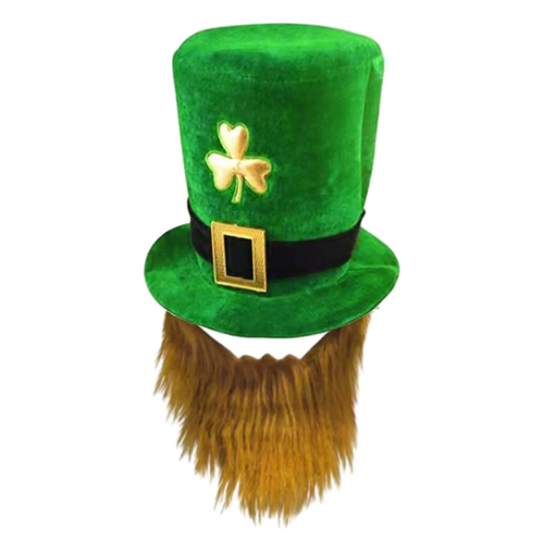 Ανδρικά . Patricks Day Green Shamrock Leprechaun καπέλο με στολισμό στολή και αξεσουάρ με μουστάκι